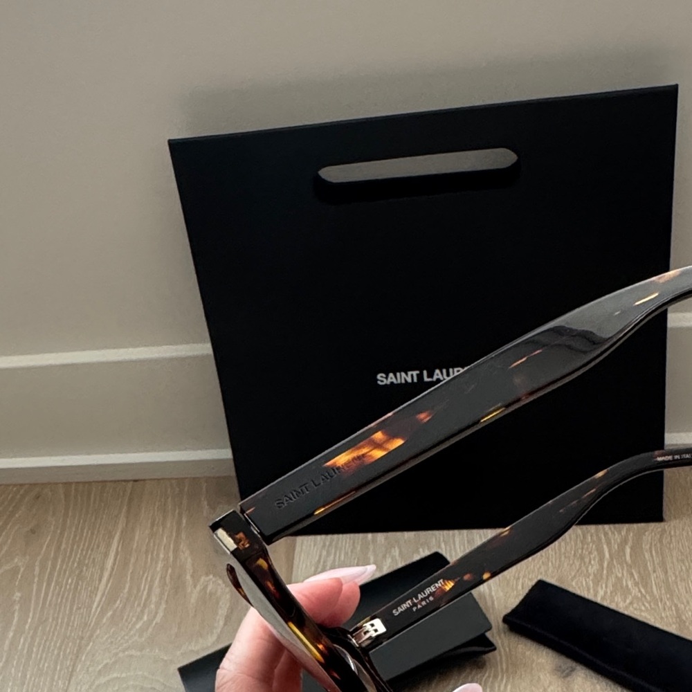 Saint Laurent Tortoise Shell Sunglasses - Picture 6 of 8